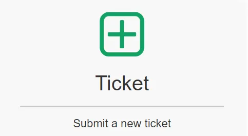 Create Ticket button